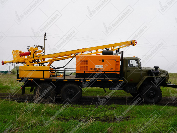 Буровая установка УРБ-2Д2 на шасси УРАЛ-4320 с компрессором KAISHAN RSCG-560/15 на гидравлической системе нового образца