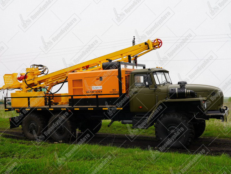Буровая установка УРБ-2Д2 на шасси УРАЛ-4320 с компрессором KAISHAN RSCG-560/15 на гидравлической системе нового образца