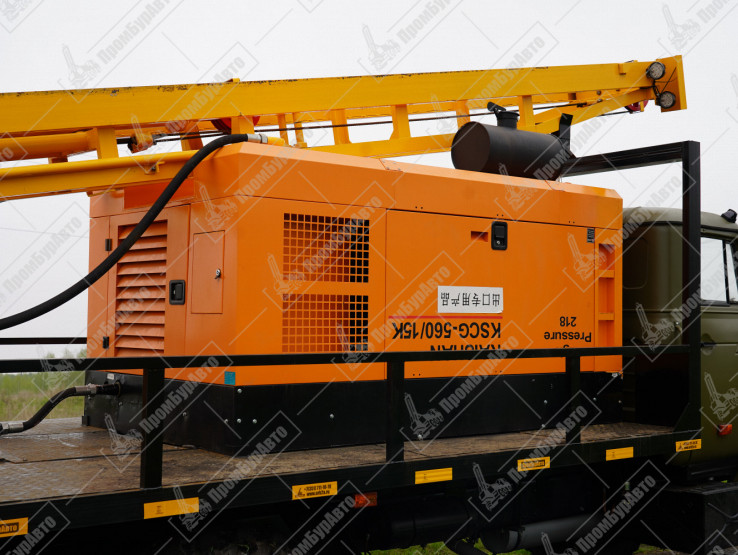 Буровая установка УРБ-2Д2 на шасси УРАЛ-4320 с компрессором KAISHAN RSCG-560/15 на гидравлической системе нового образца