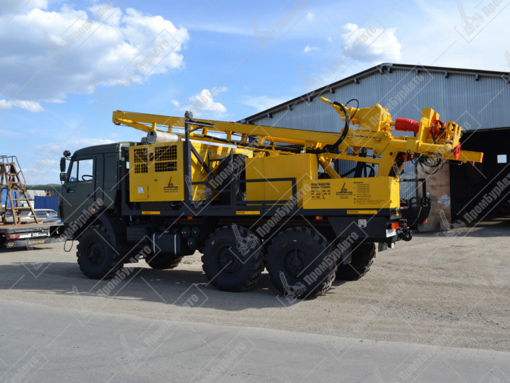 Буровая установка УРБ-2А2 с элементами УРБ-2Д3 на шасси КАМАЗ-4310 с компрессорной станцией КВ-12/12С и гидрозажимом МТ-ГЗ-3 (с труборазворотом) на модернизированной гидравлической системе