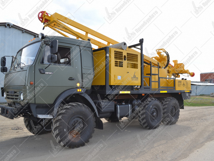 Буровая установка УРБ-2А2 с элементами УРБ-2Д3 на шасси КАМАЗ-4310 с компрессорной станцией КВ-12/12С и гидрозажимом МТ-ГЗ-3 (с труборазворотом) на модернизированной гидравлической системе