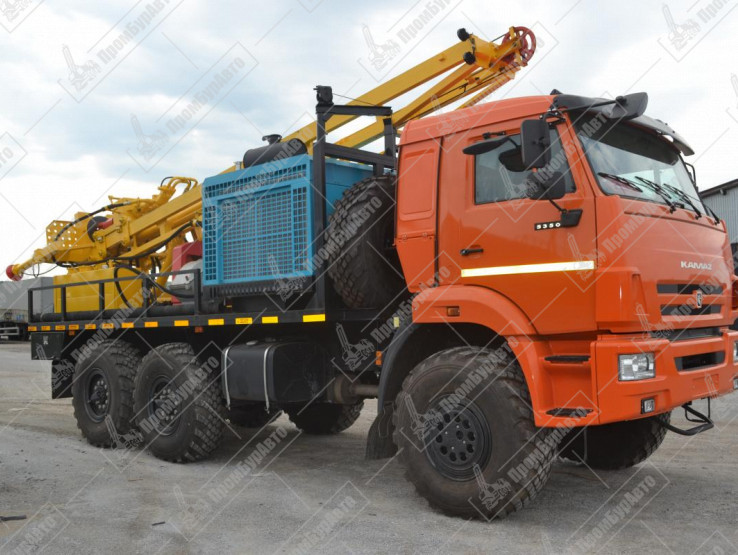 Буровая установка УРБ-2А2 с элементами УРБ-2Д3 на шасси КАМАЗ-5350 с компрессорной станцией DLCY-15/15B-C и буровым насосом НБ-50