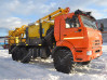 Буровая установка на шасси КАМАЗ-43118 с компрессорной станцией Atlas Copco XAHS 450 с ПЖД на модернизированной гидравлической системе нового образца в зимнем исполнении